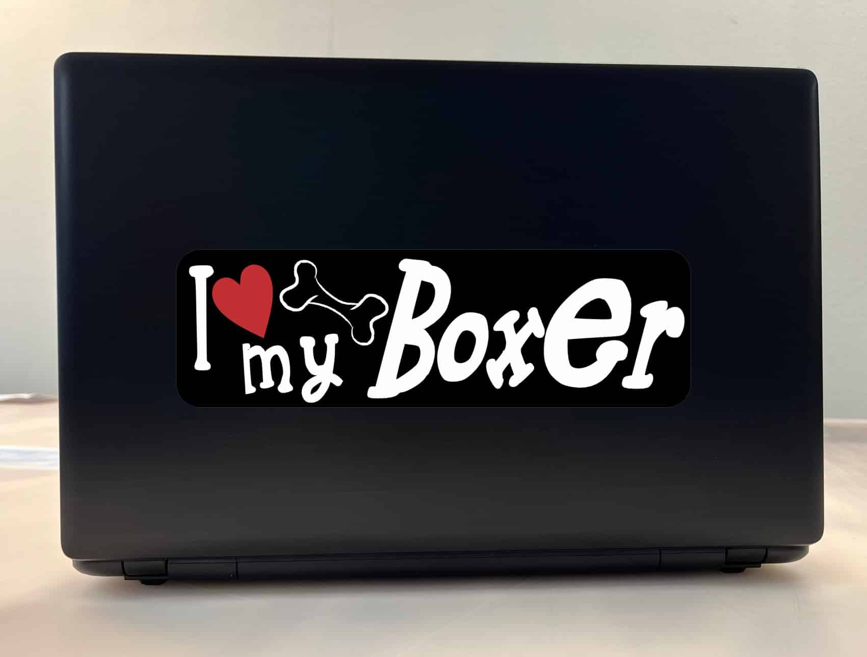 10in x 3in I Love My Boxer Bumper Sticker Vinyl Dog Truck Window Decal