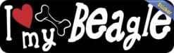 10in x 3in I Love My Beagle Bumper Sticker Vinyl Truck Window Decal Sign