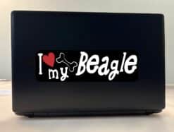10in x 3in I Love My Beagle Bumper Sticker Vinyl Truck Window Decal Sign