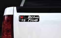 10in x 3in I Love My Bichon Frise Magnet Car Door Magnetic Truck Magnets