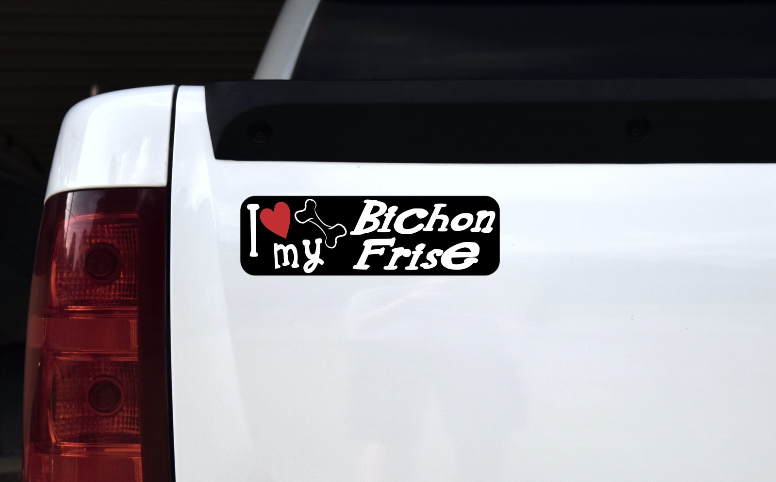 10in x 3in I Love My Bichon Frise Magnet Car Door Magnetic Truck Magnets