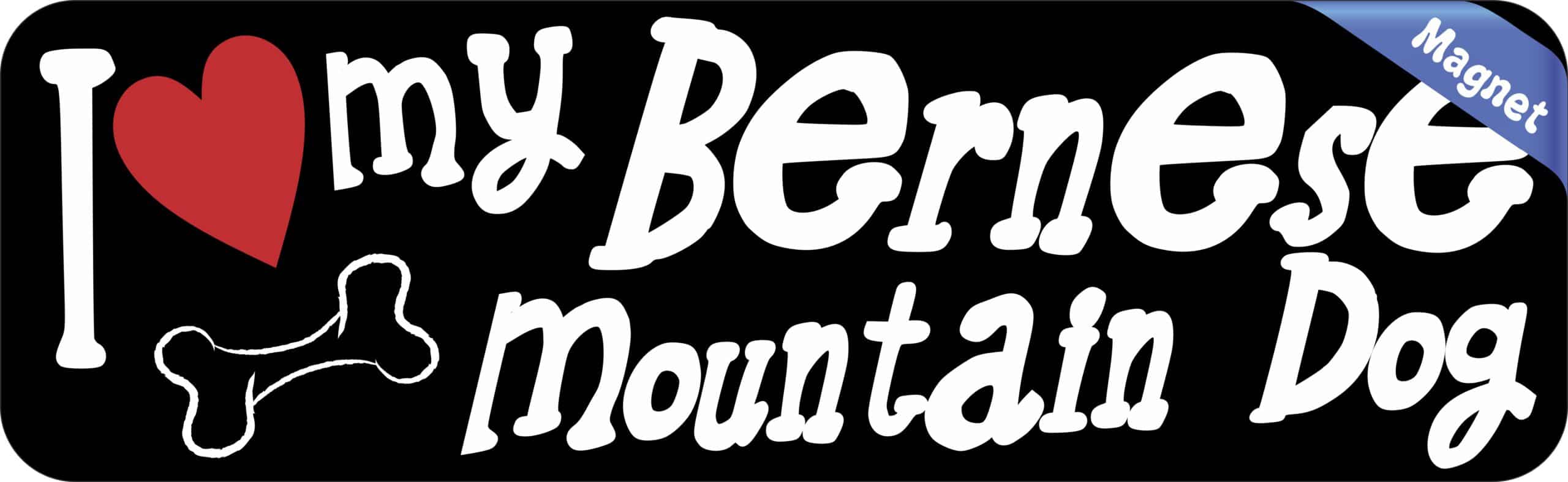 10in x 3in I Love My Bernese Mountain Dog Magnet Car Door Magnet