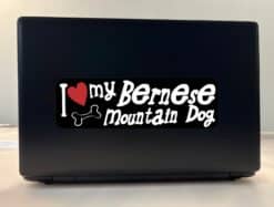 10in x 3in I Love My Bernese Mountain Dog Bumper Sticker Vinyl W