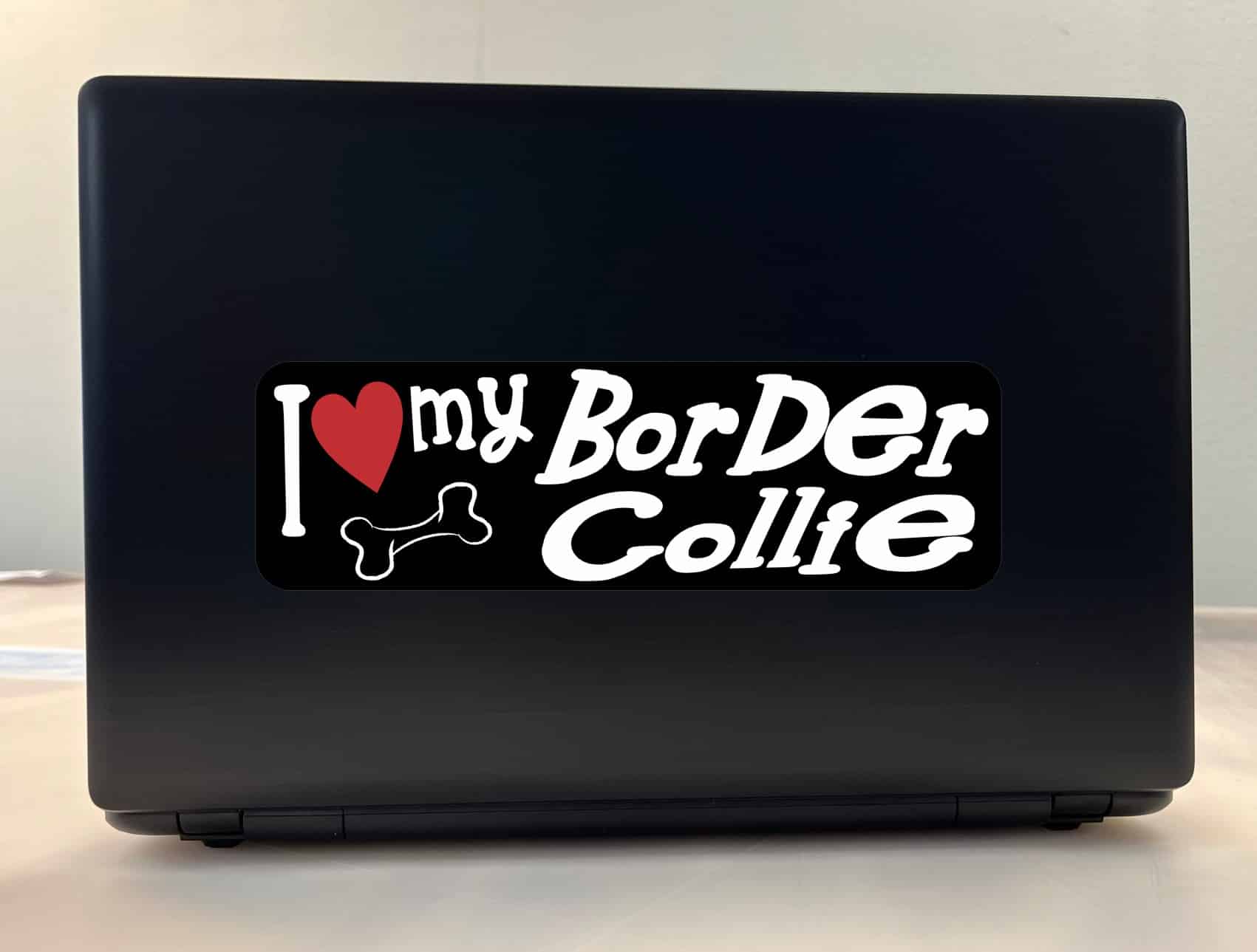 10in x 3in I Love My Border Collie Bumper Sticker Vinyl Truck Window Decal