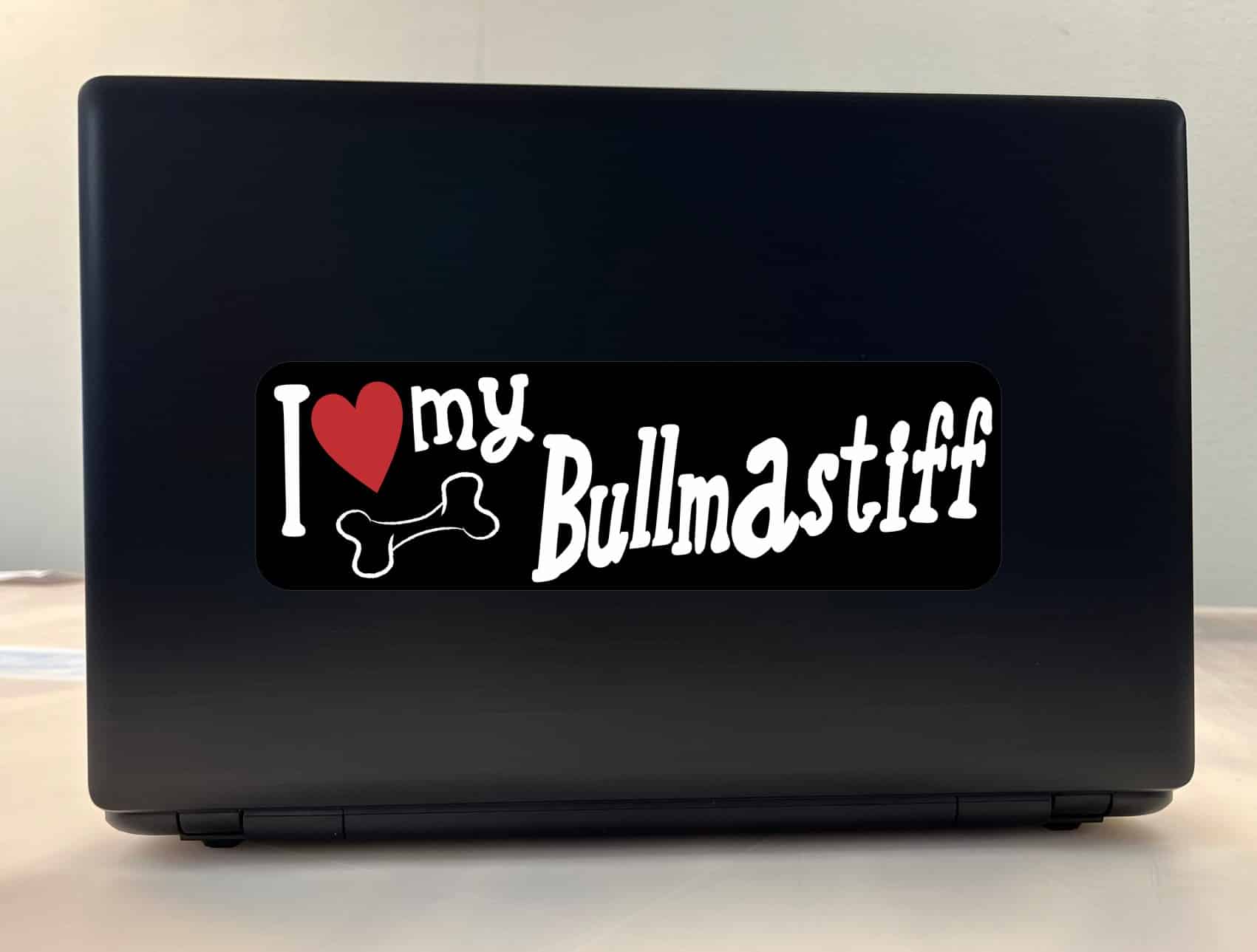 10in x 3in I Love My Bullmastiff Bumper Sticker Vinyl Truck Window Decal
