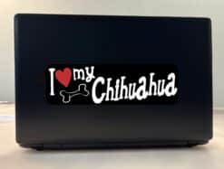 10in x 3in I Love My Chihuahua Bumper Sticker Vinyl Truck Window Decal Decals
