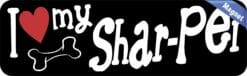 10in x 3in I Love My Shar-Pei Magnet Car Door Magnetic Truck Magnets
