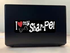 10in x 3in I Love My Shar-Pei Bumper Sticker Vinyl Truck Window Decal