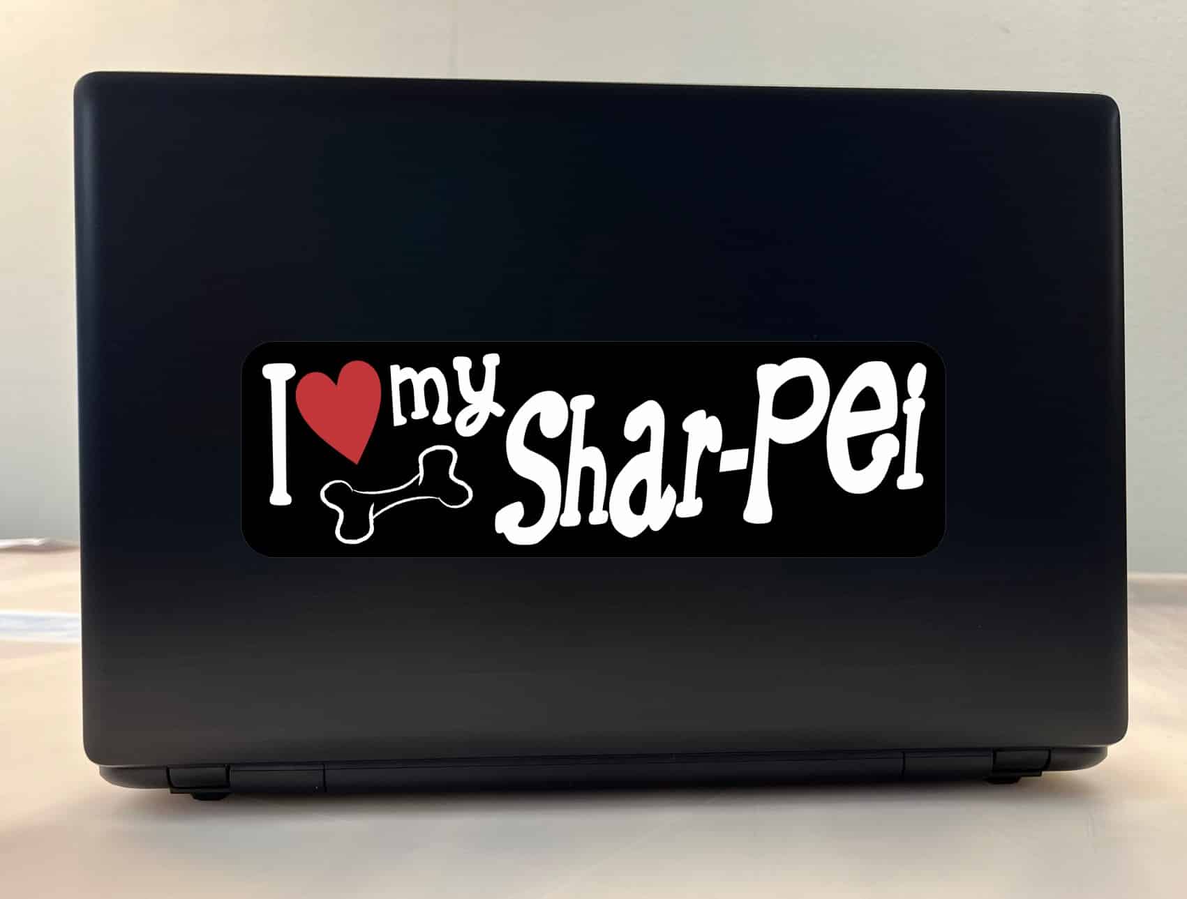 10in x 3in I Love My Shar-Pei Bumper Sticker Vinyl Truck Window Decal