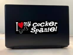 10in x 3in I Love My Cocker Spaniel Bumper Sticker Vinyl Car Window Decal