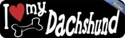 10in x 3in I Love My Dachshund Bumper Sticker Vinyl Truck Window Decal