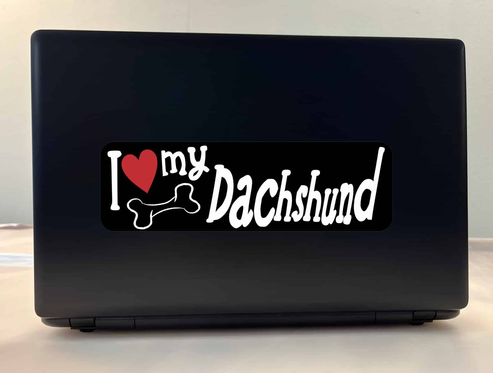 10in x 3in I Love My Dachshund Bumper Sticker Vinyl Truck Window Decal