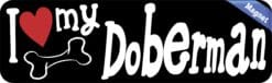 10in x 3in I Love My DoBerman Magnet Car Door Magnetic Truck Magnets