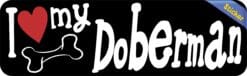 10in x 3in I Love My DoBerman Bumper Sticker Vinyl Truck Window Decal