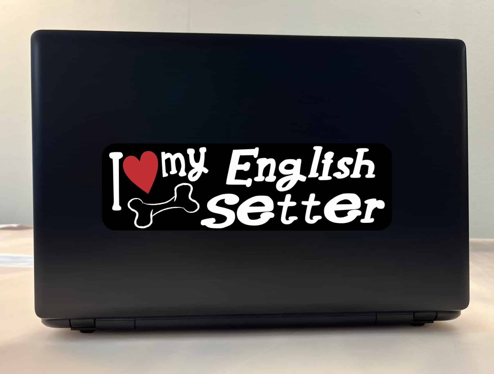 10in x 3in I Love My English Setter Bumper Sticker Vinyl Truck Window Decal