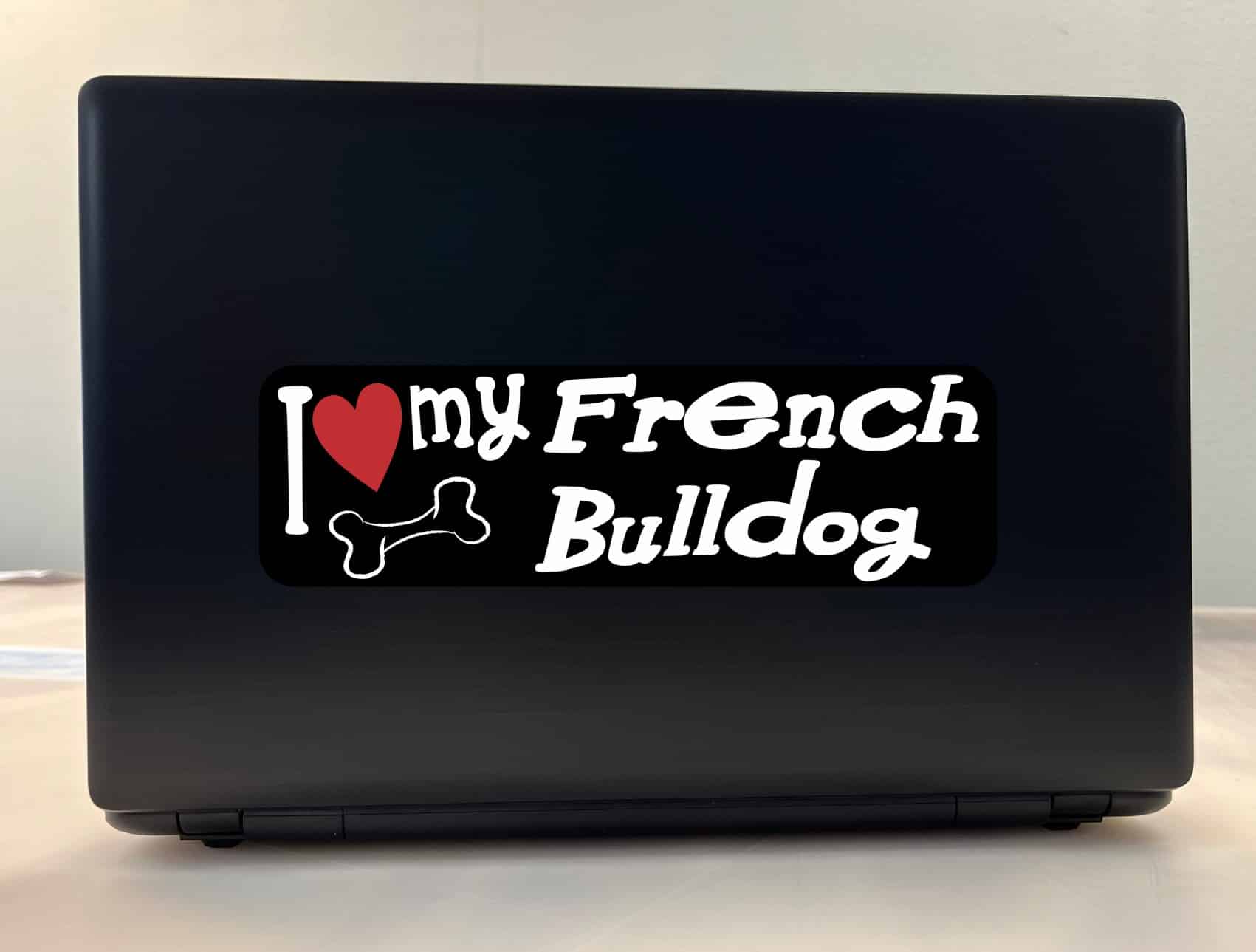 10in x 3in I Love My French Bulldog Bumper Sticker Vinyl Car Window Decal