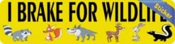 8in x 2in I Brake For Wildlife Bumper Sticker Car Vinyl Truck Window Decal