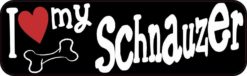I Love My Schnauzer Bumper Sticker