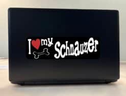 10in x 3in I Love My Schnauzer Bumper Sticker Vinyl Truck Window Decal