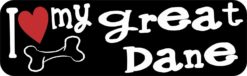 I Love My Great Dane bumper sticker
