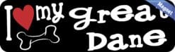 10in x 3in I Love My Great Dane Magnet Car Door Magnetic Truck Dog Magnets