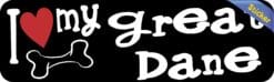 10in x 3in I Love My Great Dane Bumper Sticker Vinyl Truck Window Decal