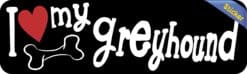 10in x 3in I Love My Greyhound Bumper Sticker Vinyl Truck Window Decal