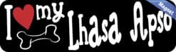 10in x 3in I Love My Lhasa Apso Magnet Car Door Magnetic Truck Dog Magnets