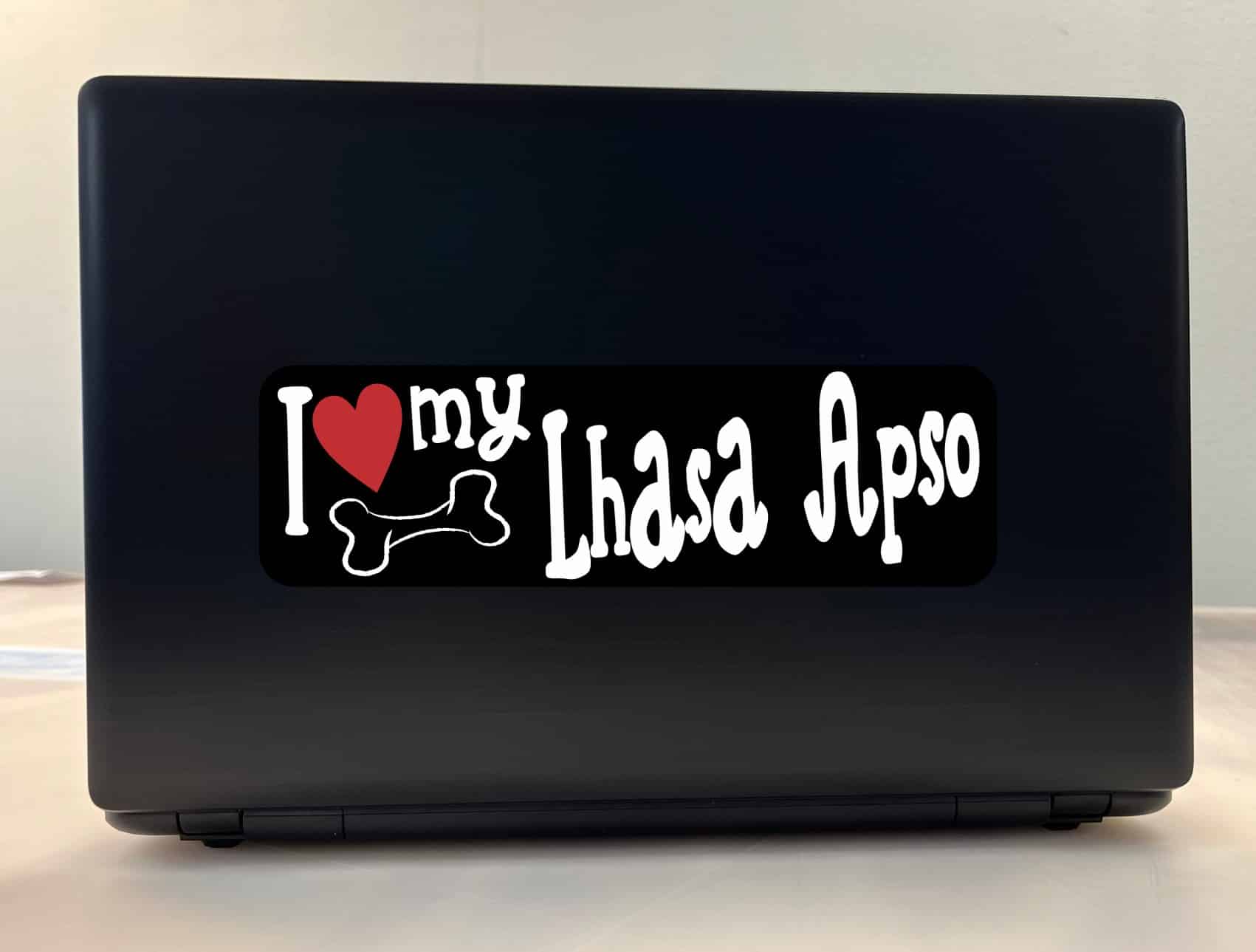 10in x 3in I Love My Lhasa Apso Bumper Sticker Vinyl Truck Window Decal