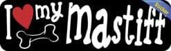 10in x 3in I Love My Mastiff Bumper Sticker Vinyl Truck Window Decal Decals
