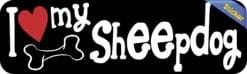 10in x 3in I Love My Sheepdog Bumper Sticker Vinyl Truck Window Decal