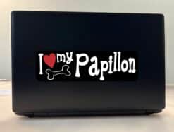 10in x 3in I Love My Papillon Bumper Sticker Vinyl Truck Window Decal