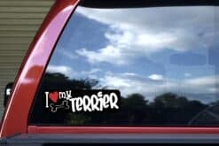 10in x 3in I Love My Terrier Bumper Sticker Vinyl Truck Window Decal Decals