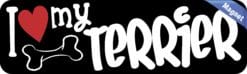 10in x 3in I Love My Terrier Magnet Car Door Magnetic Truck Dog Magnets