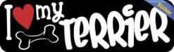 10in x 3in I Love My Terrier Bumper Sticker Vinyl Truck Window Decal Decals