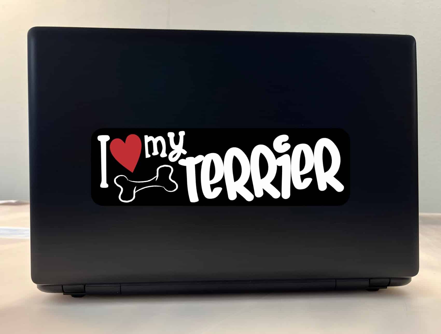 10in x 3in I Love My Terrier Bumper Sticker Vinyl Truck Window Decal Decals
