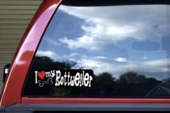 10in x 3in I Love My Rottweiler Bumper Sticker Vinyl Truck Window Decal