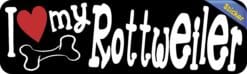 10in x 3in I Love My Rottweiler Bumper Sticker Vinyl Truck Window Decal