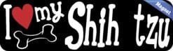 10in x 3in I Love My Shih Tzu Magnet Car Door Magnetic Truck Dog Magnets