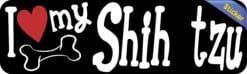 10in x 3in I Love My Shih Tzu Bumper Sticker Vinyl Truck Window Decal