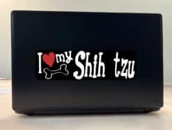 10in x 3in I Love My Shih Tzu Bumper Sticker Vinyl Truck Window Decal