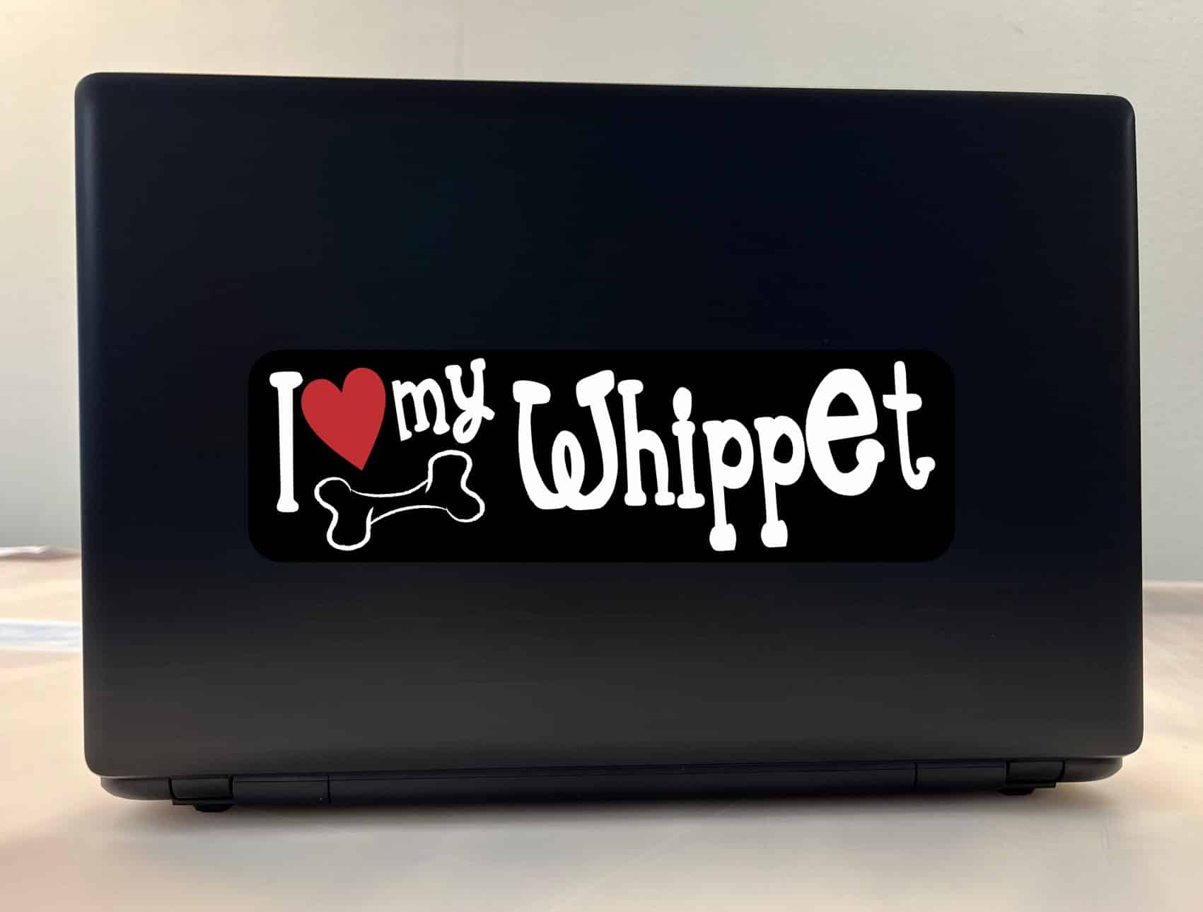 10in x 3in I Love My Whippet Bumper Sticker Vinyl Truck Window Decal Decals - Image 3