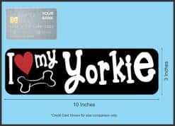 10in x 3in I Love My Yorkie Magnet Car Door Magnetic Truck Dog Magnets