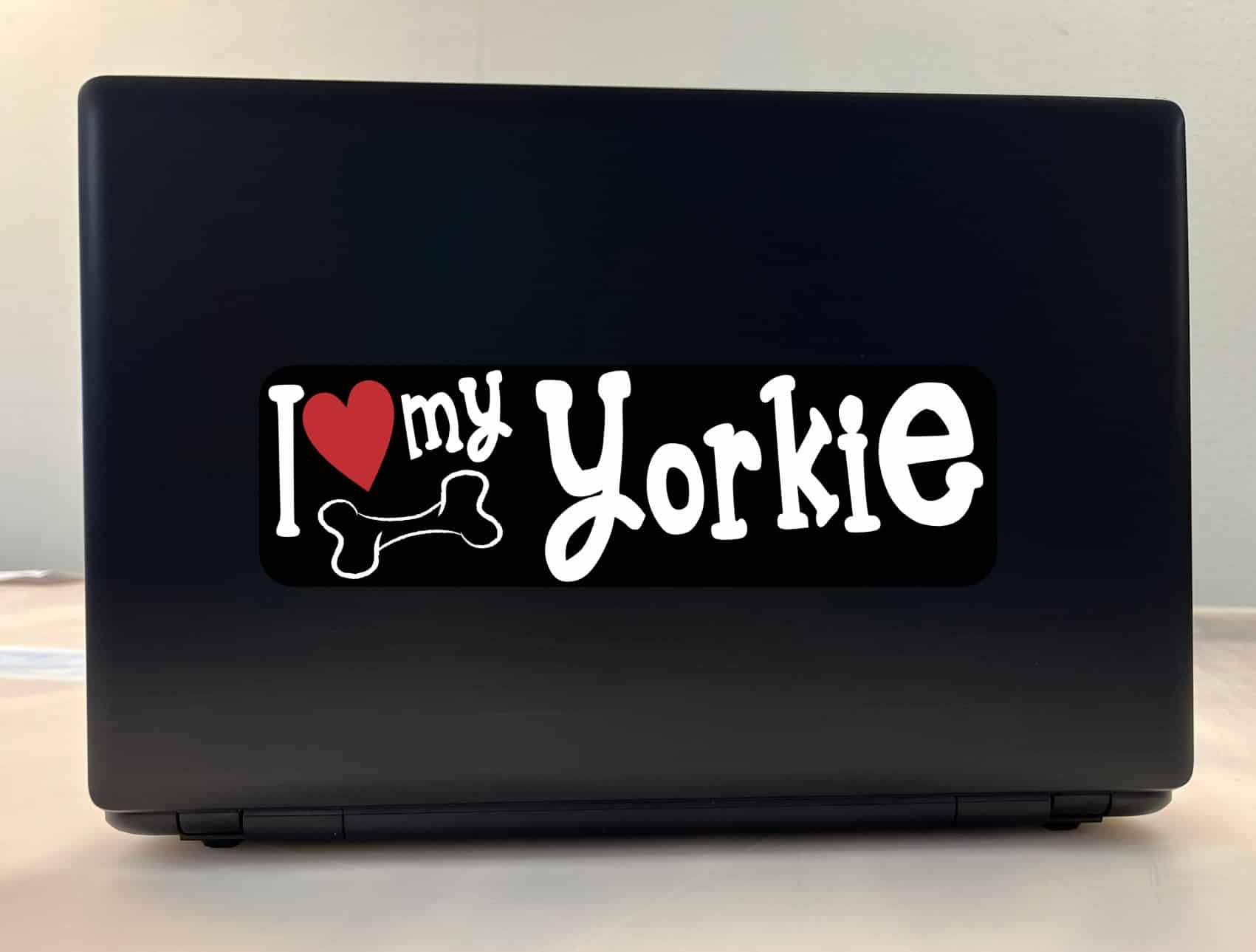 10in x 3in I Love My Yorkie Bumper Sticker Vinyl Truck Window Decal Decals