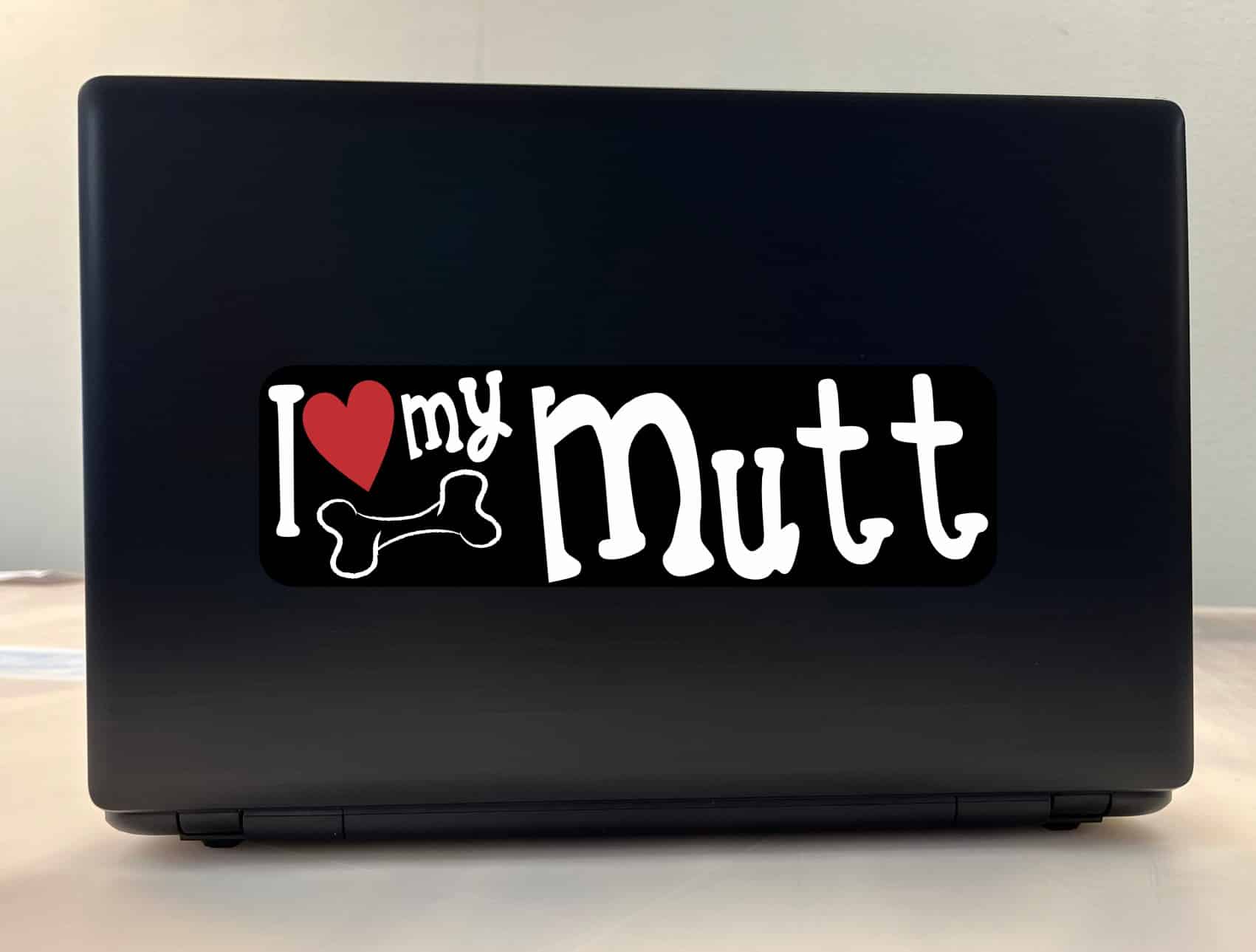 10in x 3in I Love My Mutt Bumper Sticker Vinyl Dog Truck Window Pet Decal