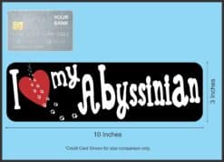 10in x 3in I Love My Abyssinian Magnet Car Magnetic Truck Magnets