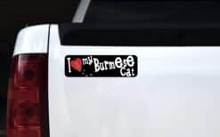 10in x 3in I Love My Burmese Cat Bumper Sticker Vinyl Window Decal