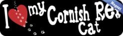 10in x 3in I Love My Cornish Rex Cat Magnet Magnetic Truck Magnets Pet