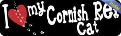 10in x 3in I Love My Cornish Rex Cat Bumper Sticker Vinyl Window Pet Decal
