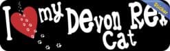 10in x 3in I Love My Devon Rex Cat Bumper Sticker Vinyl Window Pet Decal